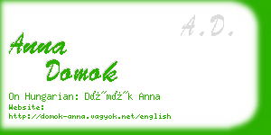 anna domok business card